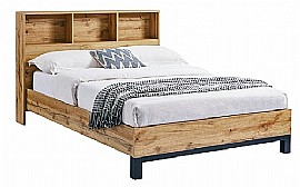 Bali OAK Bookcase Headboard Bed